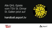 Alle Spiele der Quickline Handball League live und On-Demand auf handball.asport.tv.